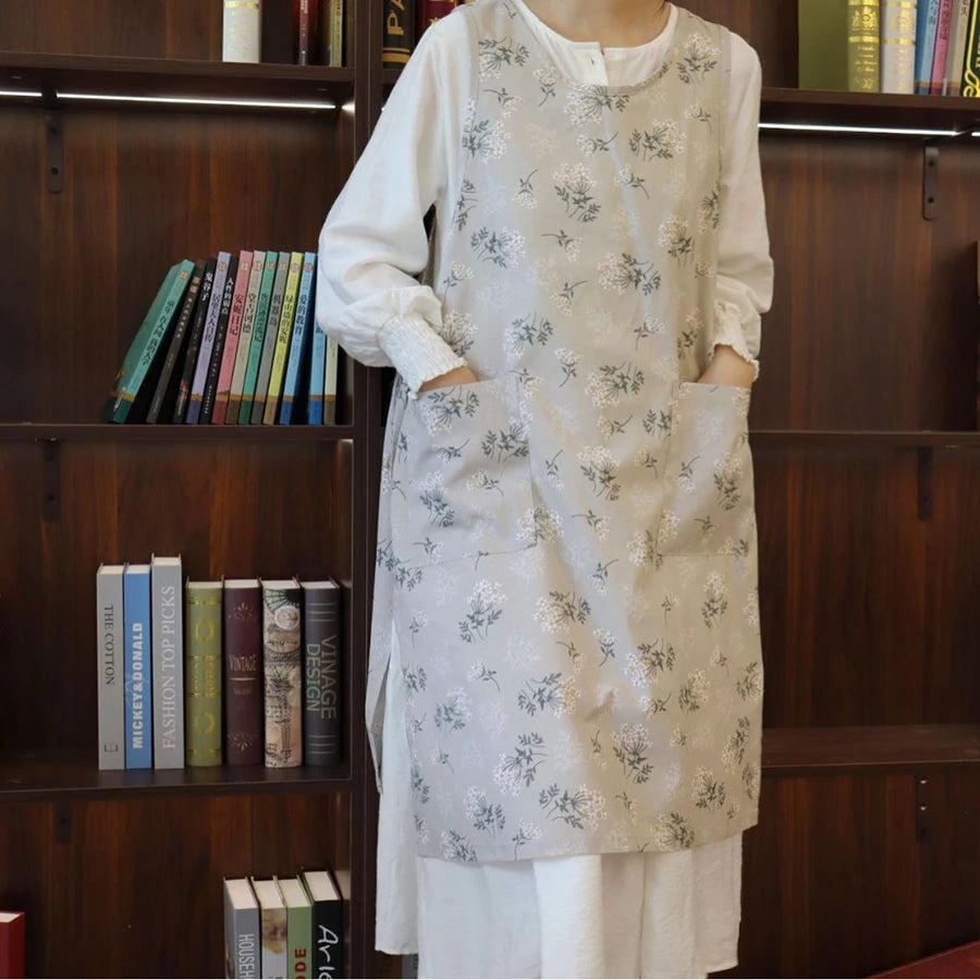 Tablier Japonais en Coton Motif Fleuris