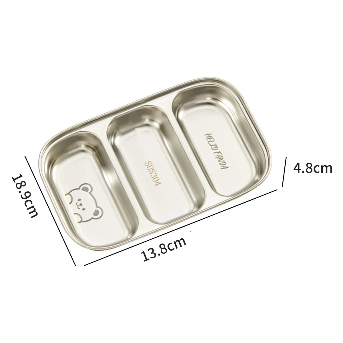 Assiette en Inox - 2 ou 3 Parties