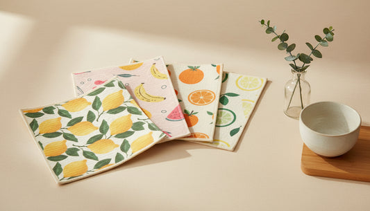 Torchons Suédois Super absorbants Réutilisables et Lavables en Cellulose Douce Biodégradable