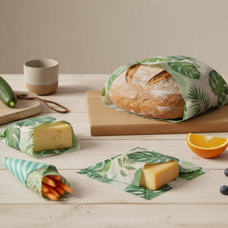 BeeWrap - Lot de 3 Papiers d'Emballage de Cuisine Ecologique