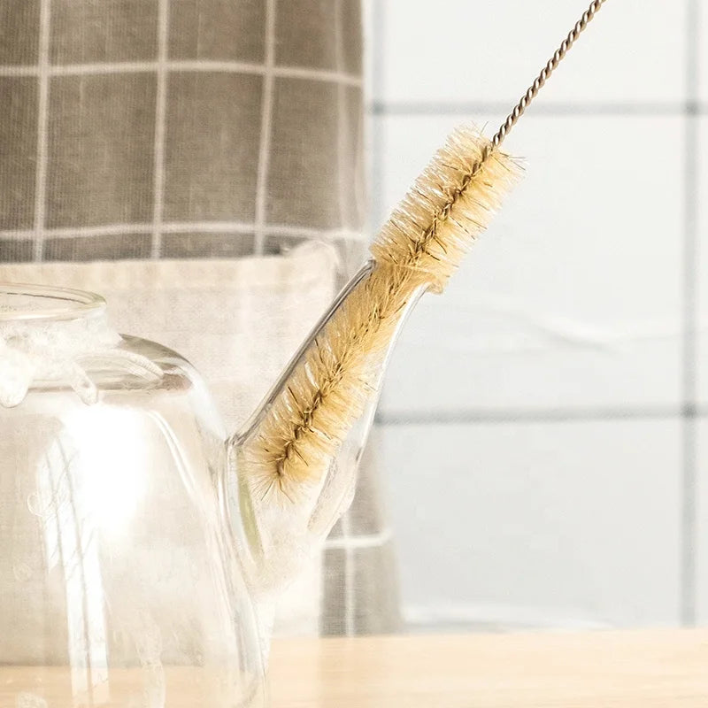 Lot de Goupillon en Inox, Poils naturels et Nylon