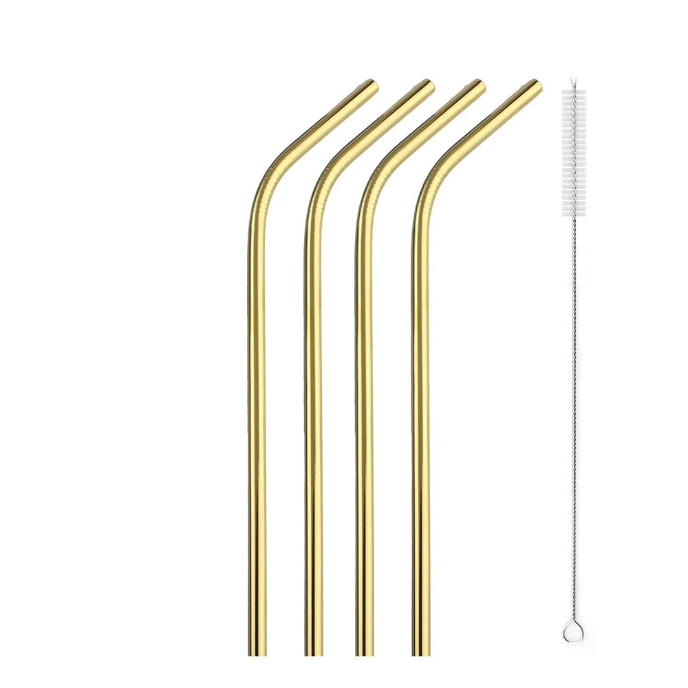 Pailles en Inox Réutilisables et leur goupillon