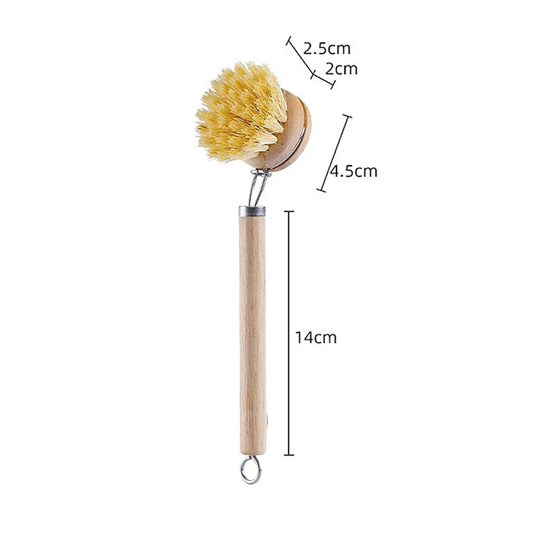 Brosse à Récurer avec Manches - Brosse en Fibres Naturelles au Choix : Crin de Cheval, Sisal, Plastic ou Fibre de Coco