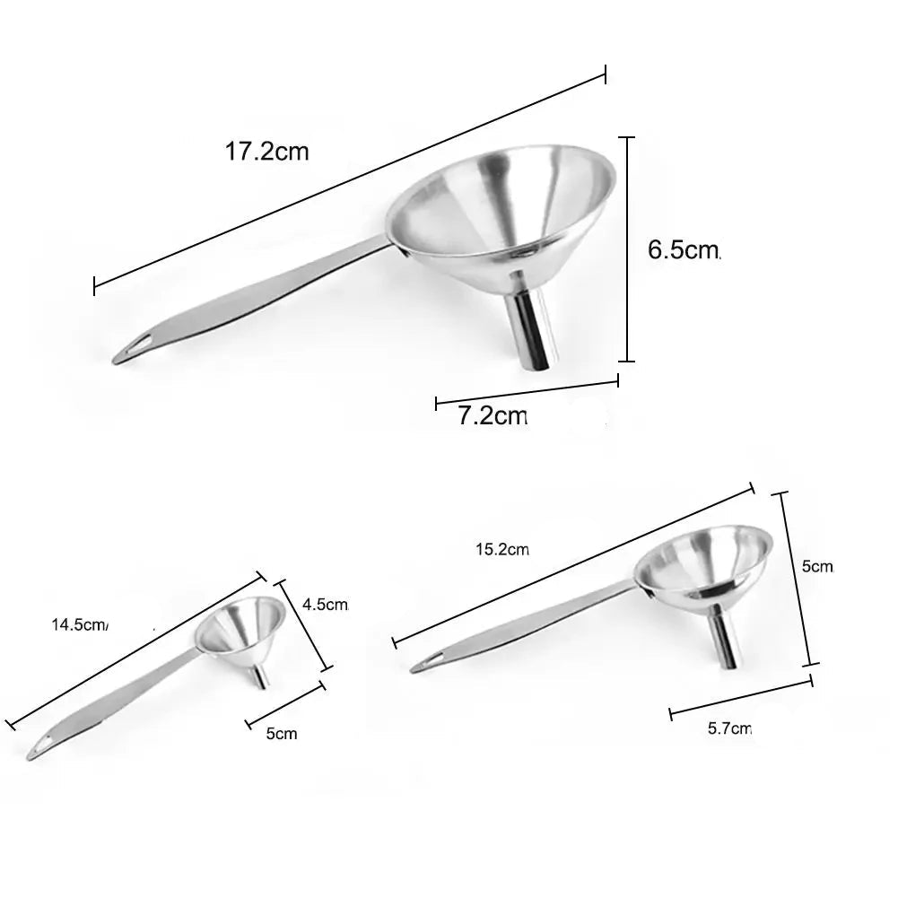 Lot de 3 Entonnoirs en Inox
