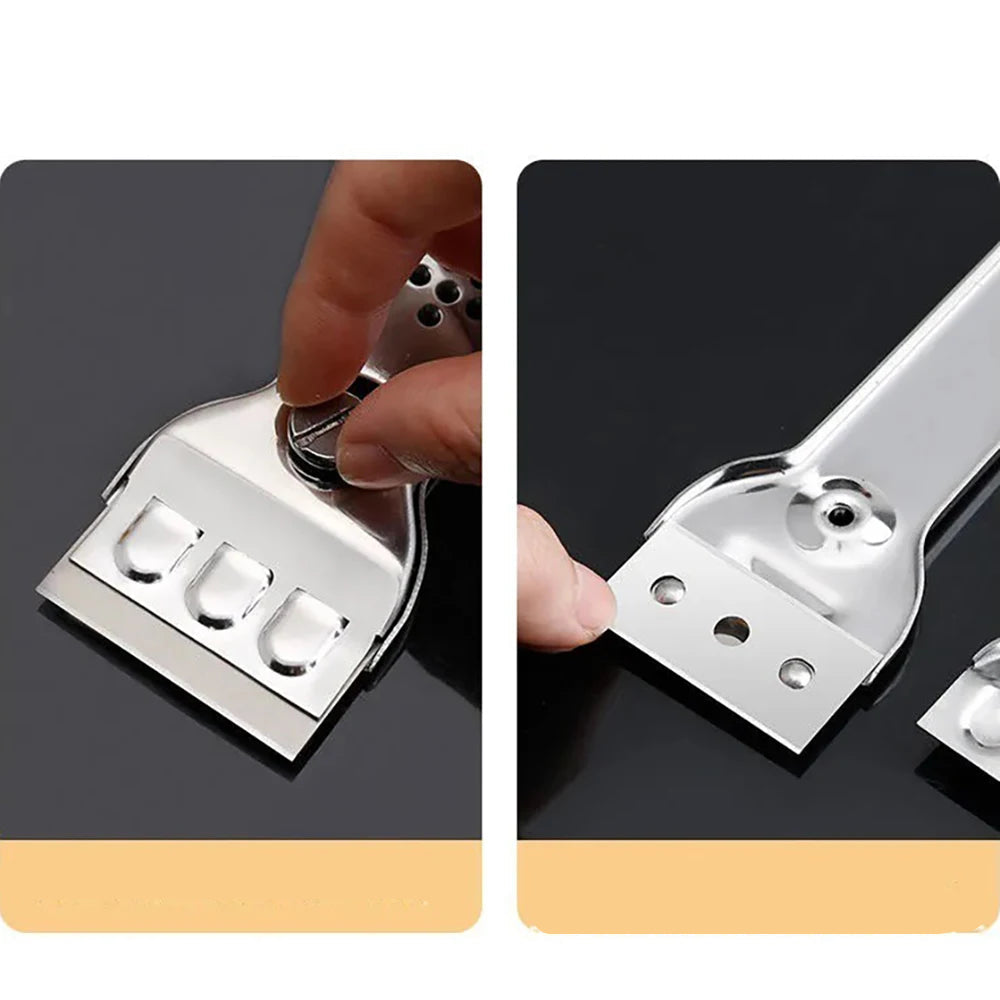 Grattoir en Inox Spécial Plaques de Cuisson Rechargeable