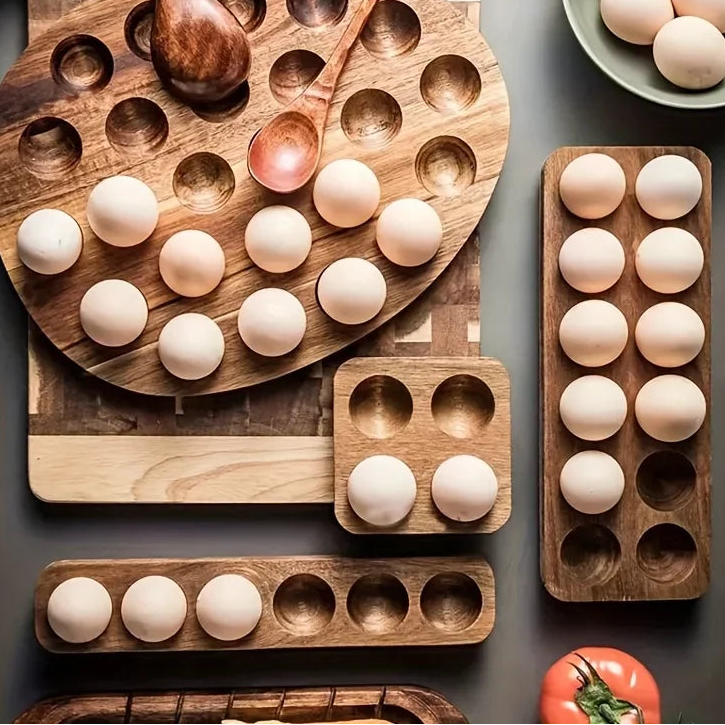 Boîtes à Œufs en Bois - 4 à 24 Œufs