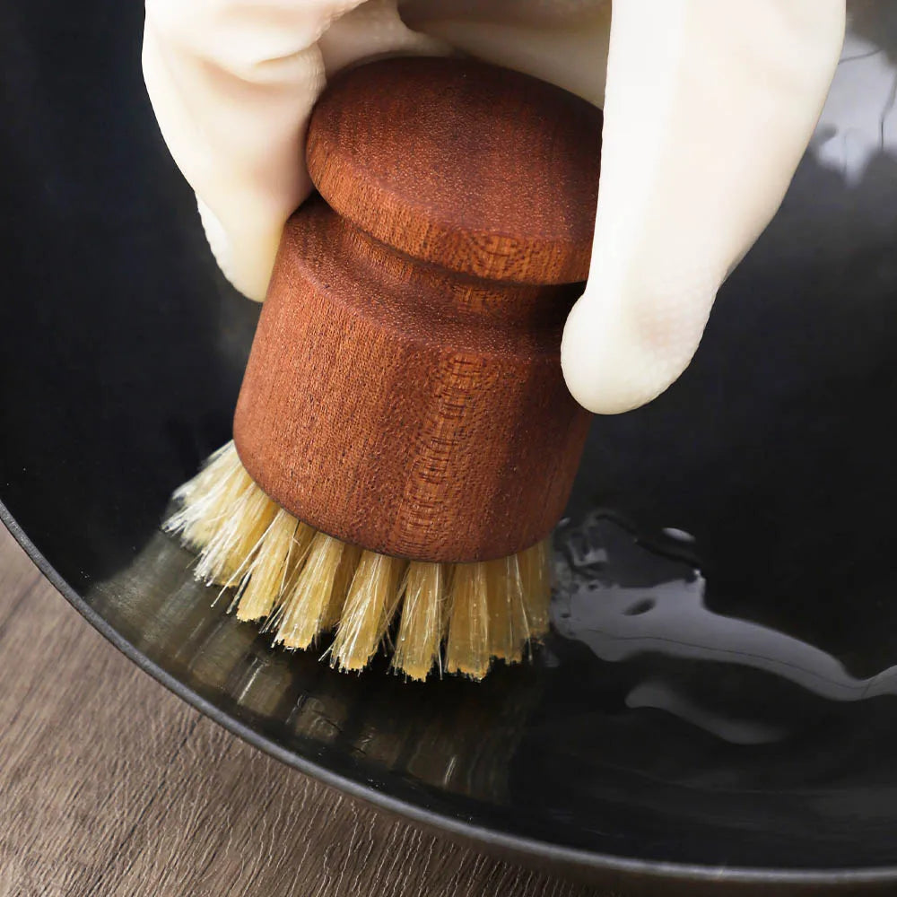 Pinceau pour Matières Grasse en Bois et Poils Naturels