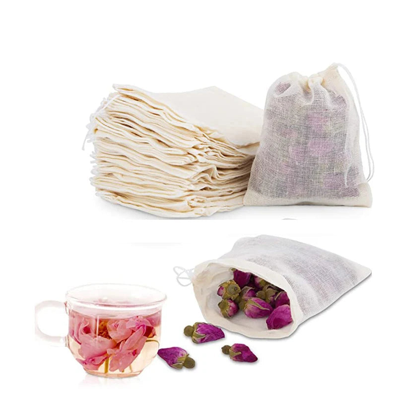 Lot de 50 - 25 - 10 Sachets de Thé ou Décoction Réutilisables