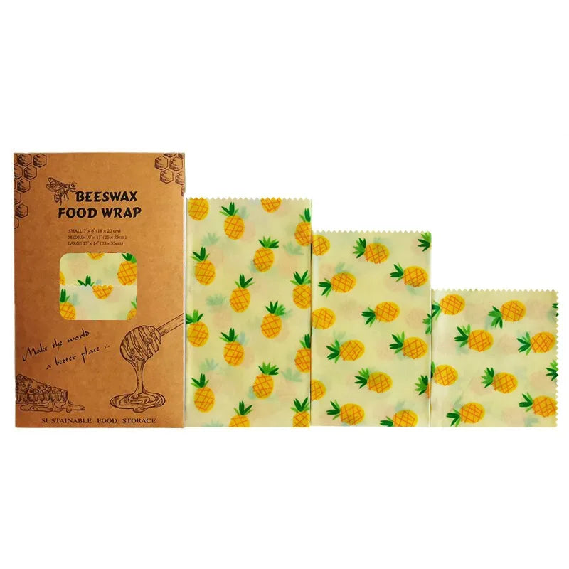 BeeWrap - Lot de 3 Papiers d'Emballage de Cuisine Ecologique