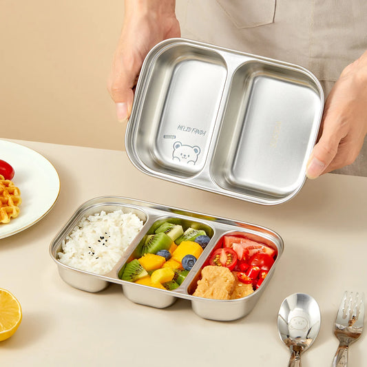 Assiette en Inox - 2 ou 3 Parties