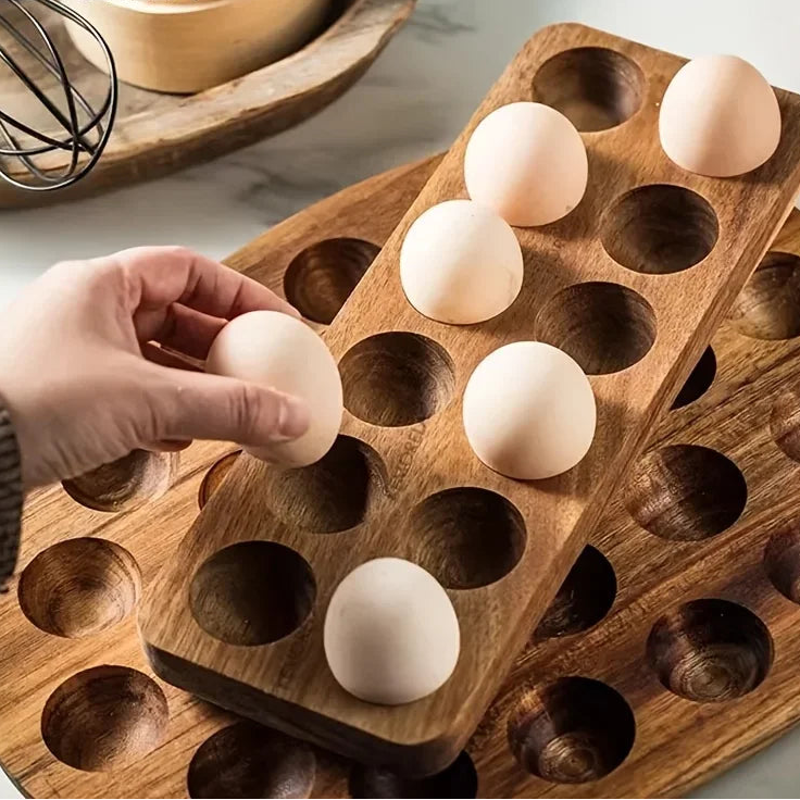 Boîtes à Œufs en Bois - 4 à 24 Œufs