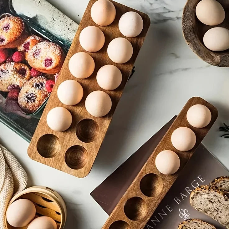 Boîtes à Œufs en Bois - 4 à 24 Œufs