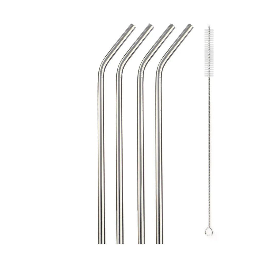 Pailles en Inox Réutilisables et leur goupillon