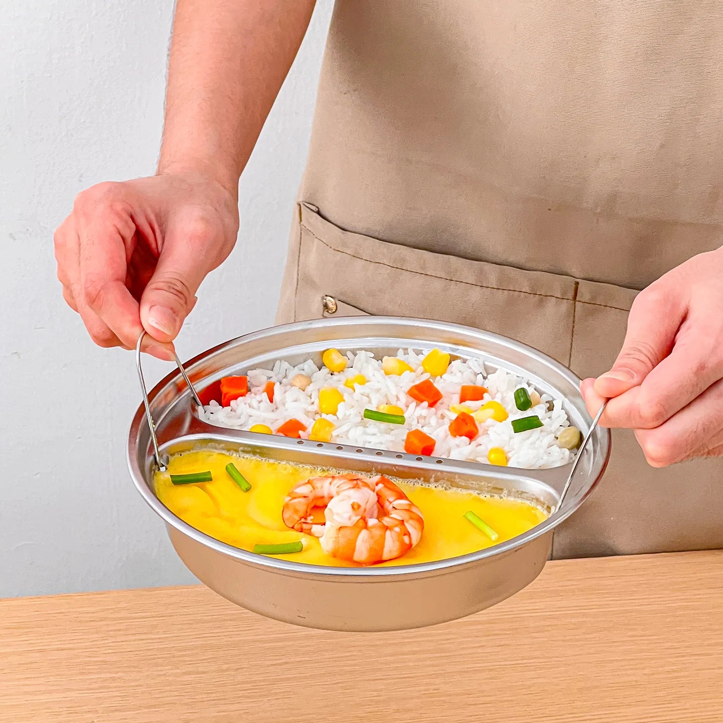 Bol Vapeur en Acier Inoxydable - 2 parties