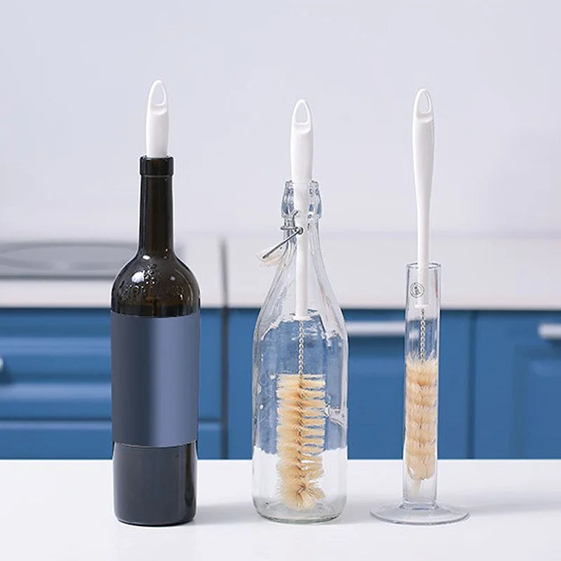 Gros Goupillon en Inox et Poils Naturels - 38 cm de long