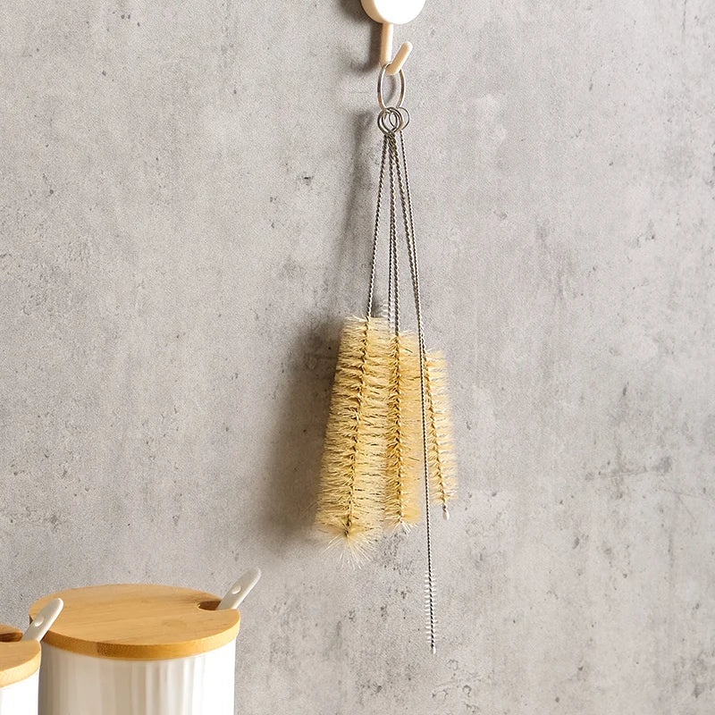 Lot de Goupillon en Inox, Poils naturels et Nylon