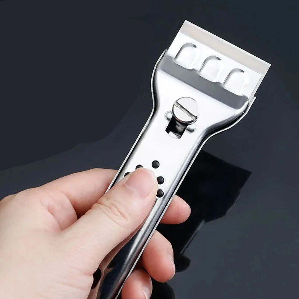 Grattoir en Inox Spécial Plaques de Cuisson Rechargeable