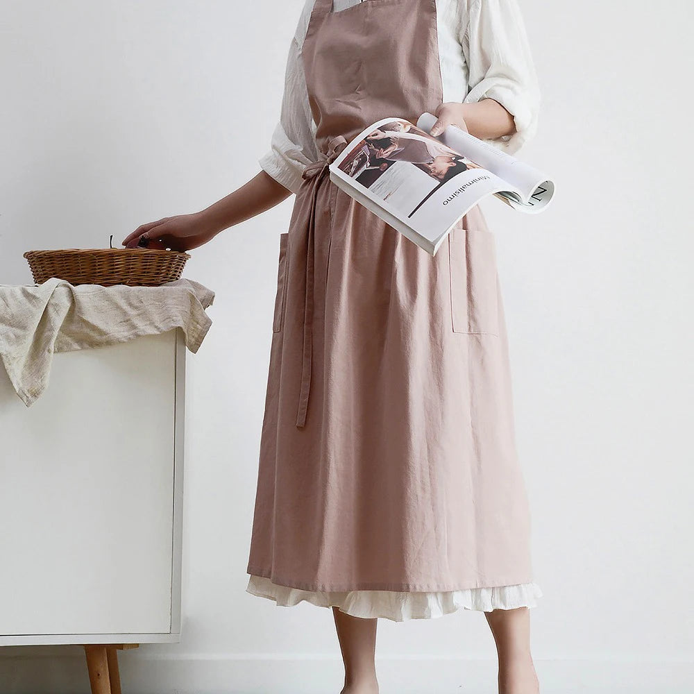 Tablier en Coton Style Coréen