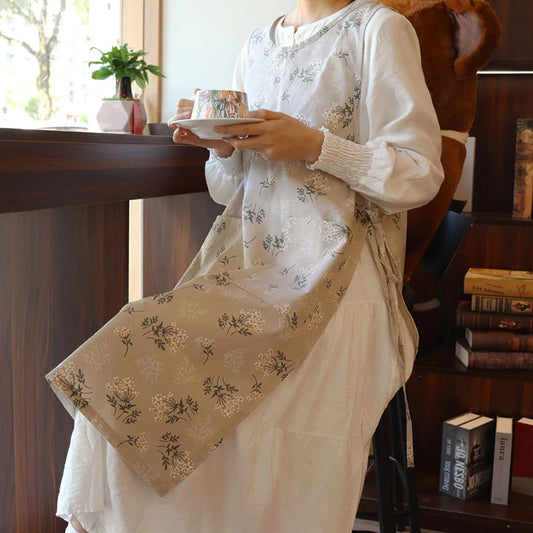 Tablier Japonais en Coton Motif Fleuris