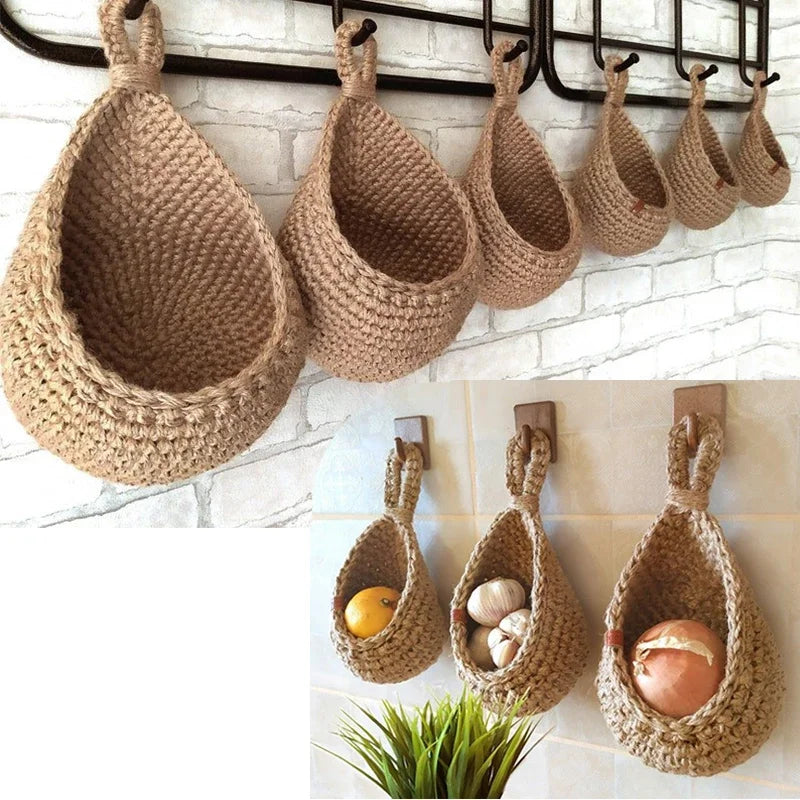 Panier en Osier pour Rangement de Fruits et Légumes