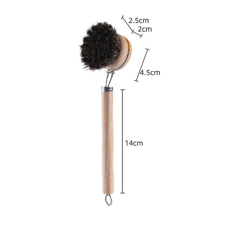 Brosse à Récurer avec Manches - Brosse en Fibres Naturelles au Choix : Crin de Cheval, Sisal, Plastic ou Fibre de Coco