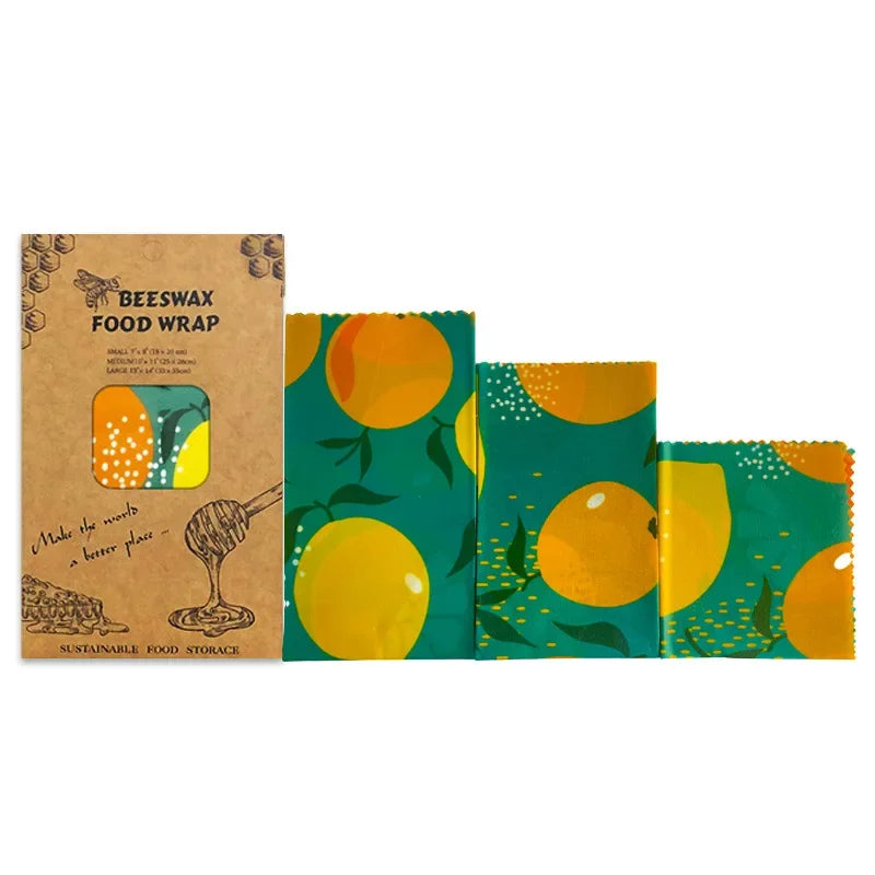 BeeWrap - Lot de 3 Papiers d'Emballage de Cuisine Ecologique