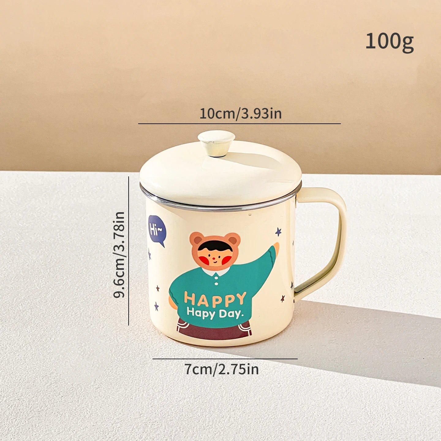 Mug en Inox avec son Couvercle - Différents Styles