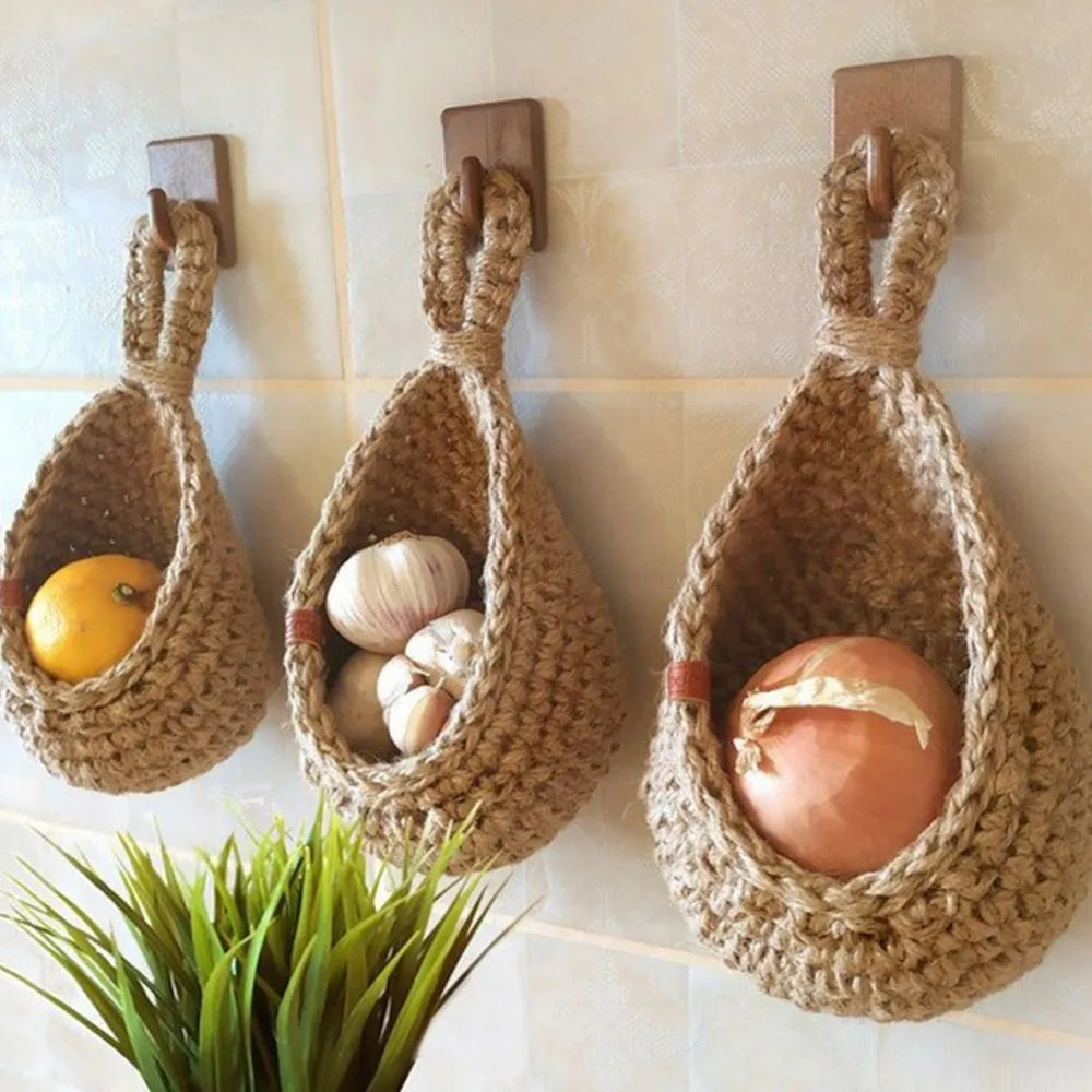 Panier en Osier pour Rangement de Fruits et Légumes