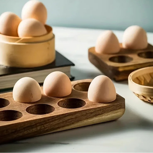 Boîtes à Œufs en Bois - 4 à 24 Œufs