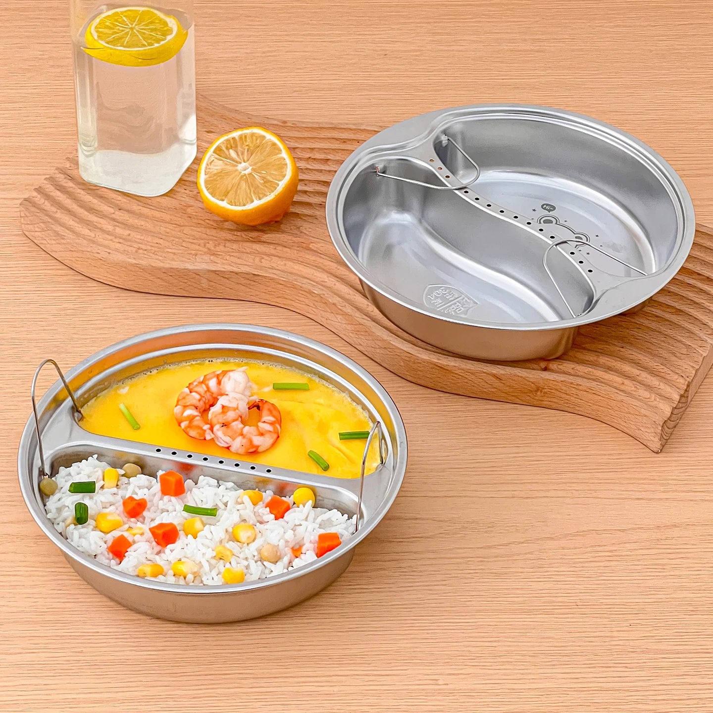 Bol Vapeur en Acier Inoxydable - 2 parties